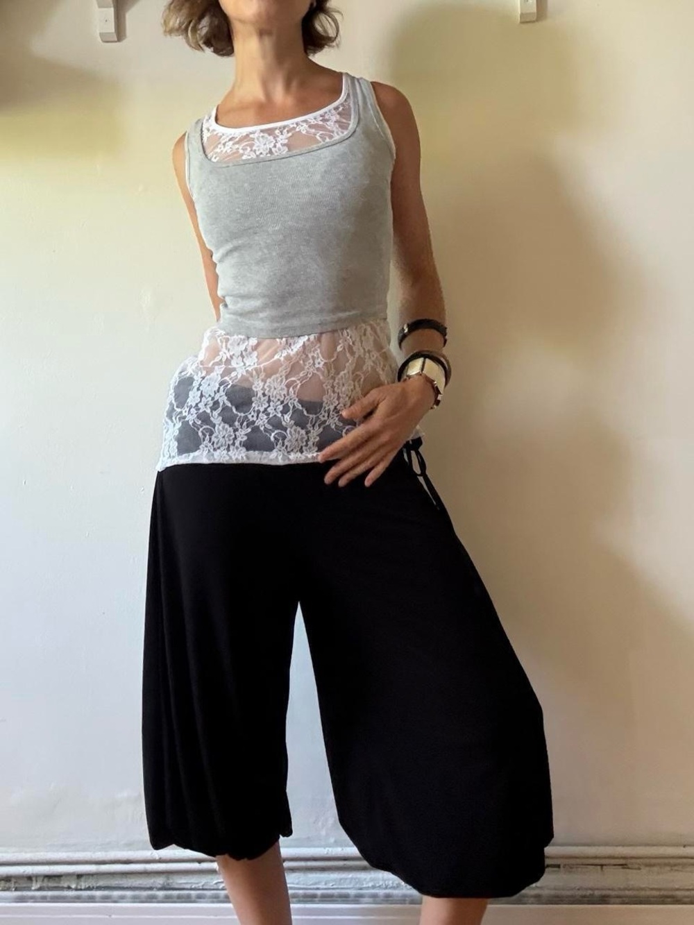Y2K lace layering tank top— Colori